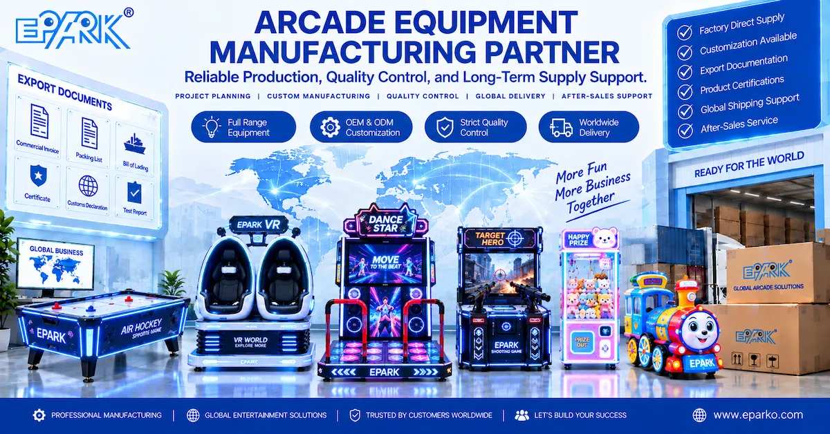 Arcade Equipment Manufacturing Partner: How Buyers Evaluate Production, QC, and Long-Term Supply