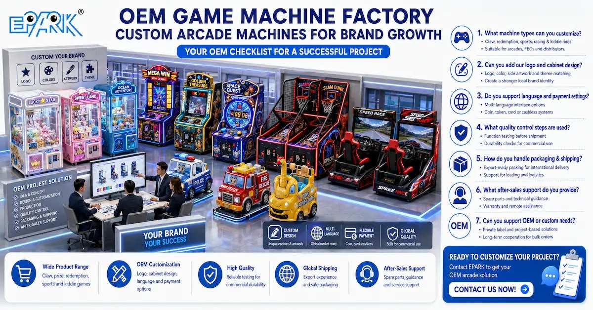 OEM Game Machine Factory: How Custom Arcade Machines Help Build a Stronger Brand