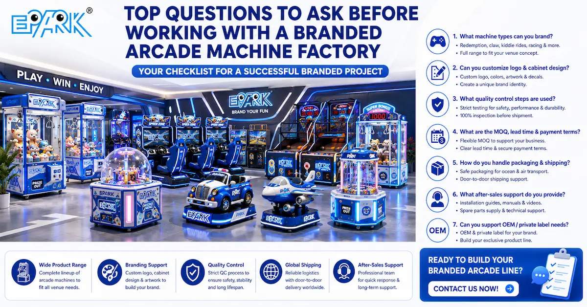 Branded Arcade Machine Factory: How Branded Machines Improve Arcade Venue Value