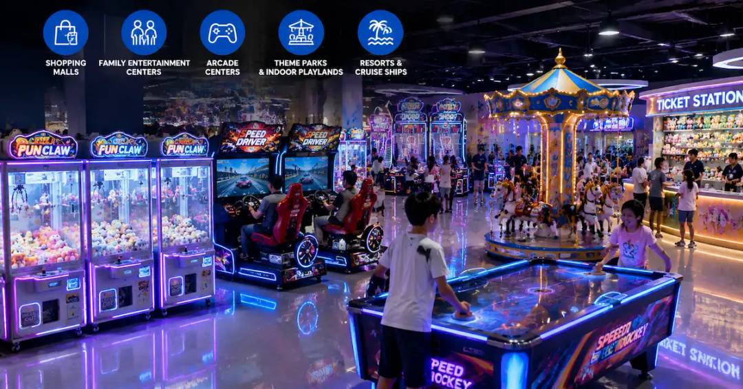 Bulk arcade machine application scene