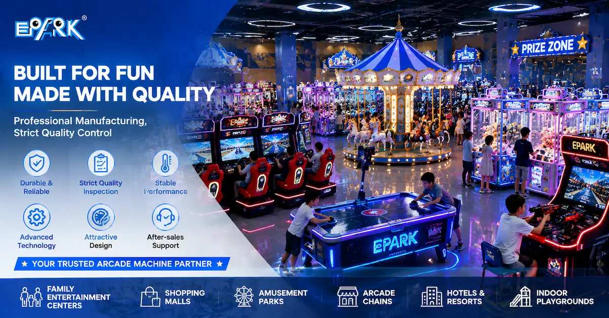 مراقبة جودة مصنع آلات الألعاب: كيف يضمن المصنعون معدات آركيد موثوقة