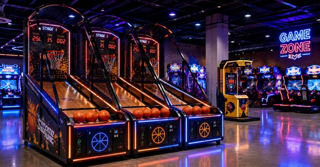 Basketball arcade machines in FEC zone