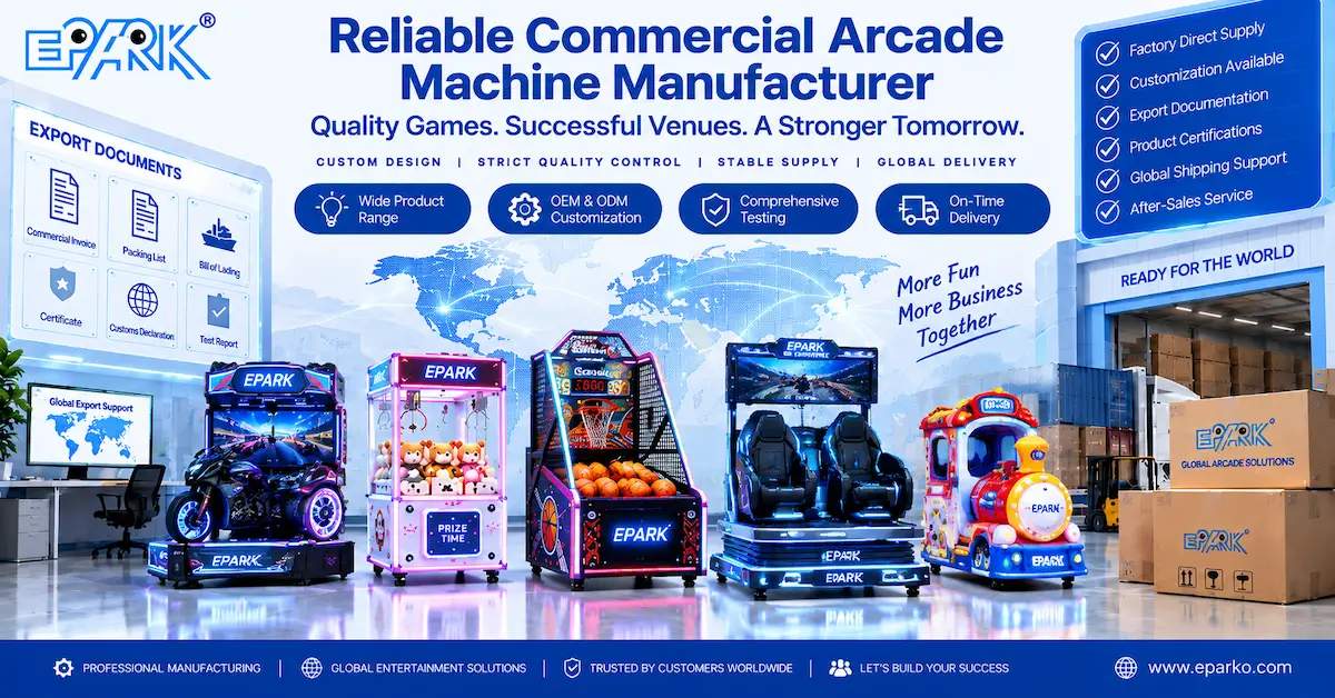 Reliable Commercial Arcade Machine Manufacturer: How Buyers Evaluate Quality, Support, and Long-Term Value