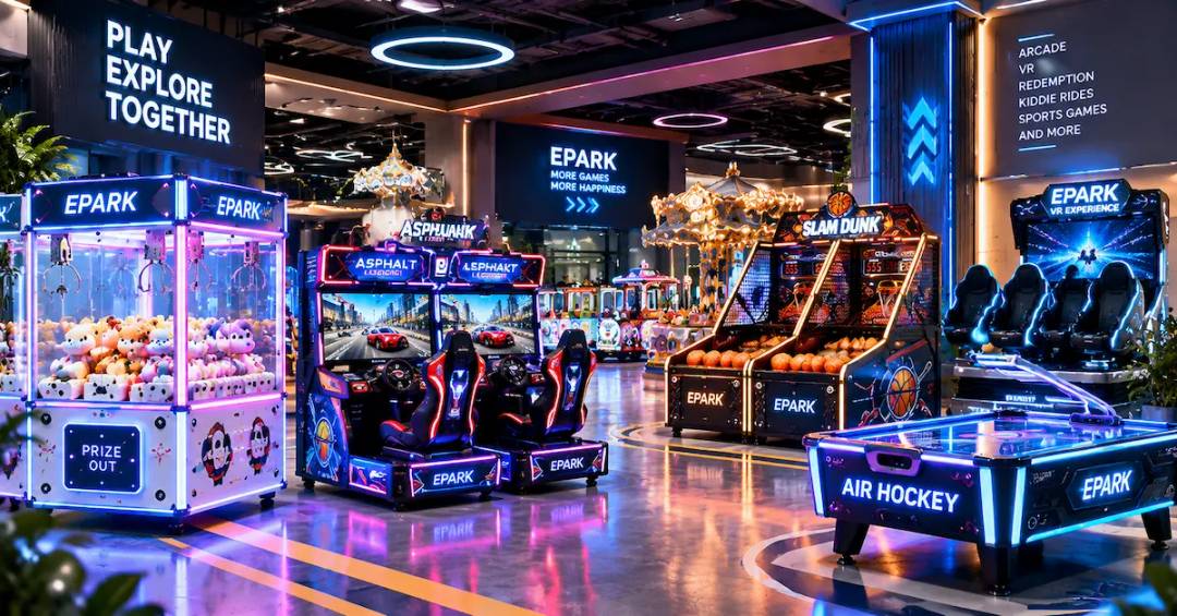 Export arcade machines in modern arcade venue