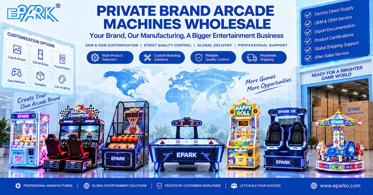 Private Brand Arcade Machines Wholesale: How Distributors Control Branding, QC, and Repeat Orders