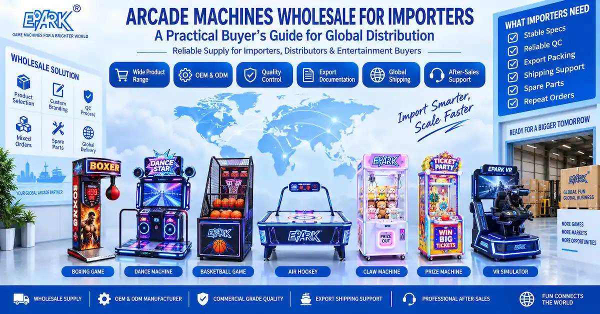 Arcade Machines Wholesale for Importers: How to Control Specs, QC, Shipping, and Repeat Orders