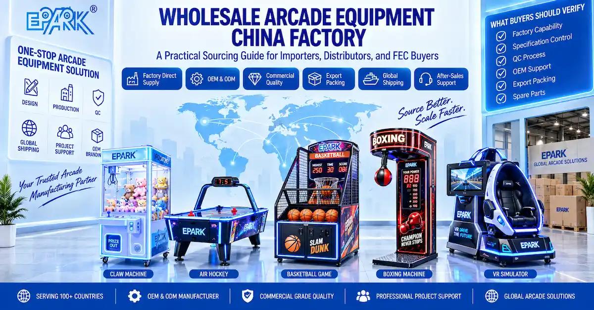 Wholesale Arcade Equipment China Factory: How B2B Buyers Control Quality, Cost, OEM, and Export Risk